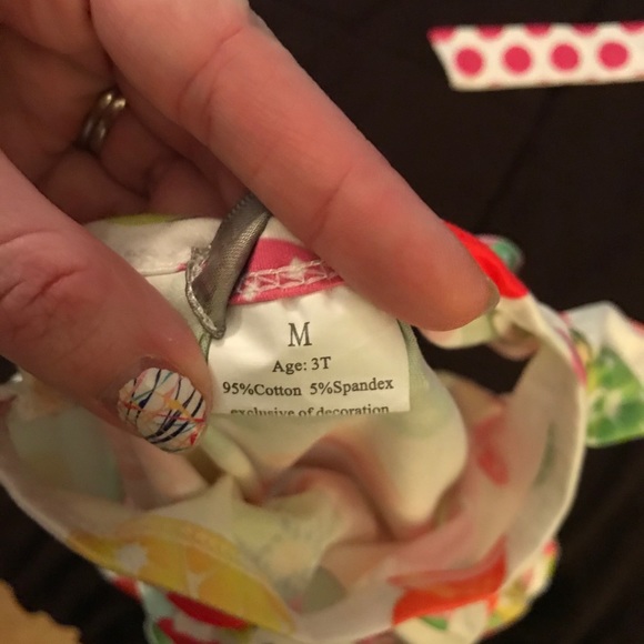 Mickey/Minnie Fruit Flutter Pearl Dress - Picture 3 of 4